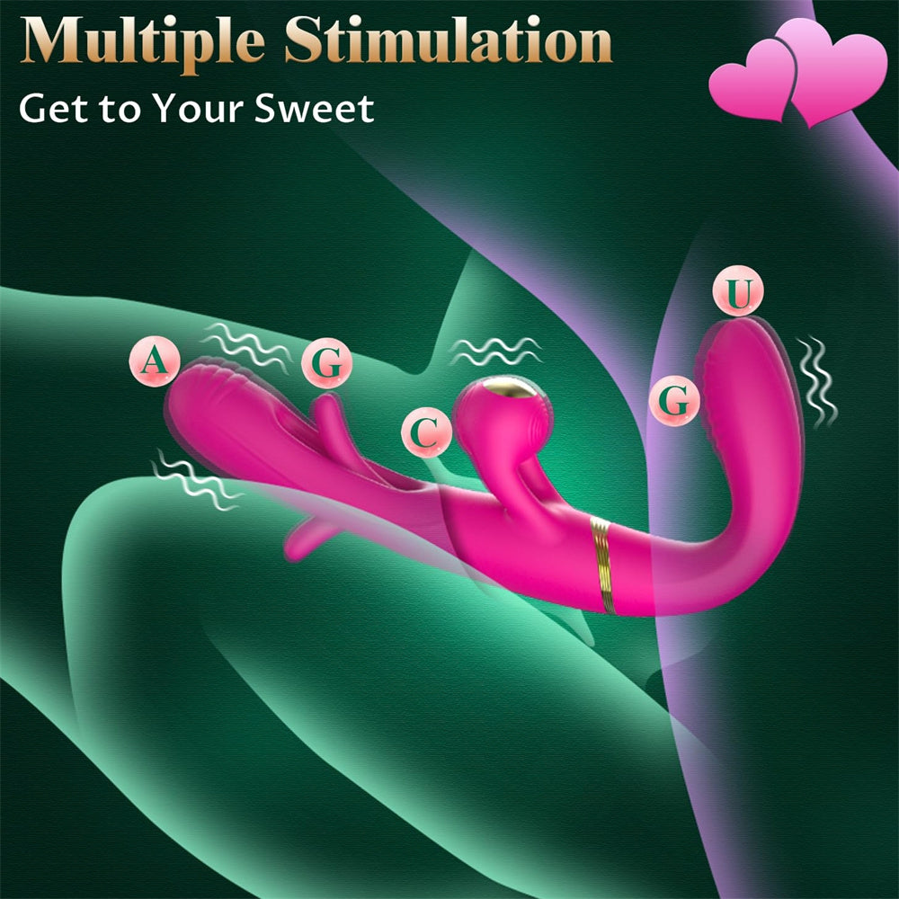 Vibrator Adult Sex Toys For Women Adult Toys G SpotVibrators With 9 Rubbing 10 Flapping & 10 Vibrating, Rabbit Dildo Clitoral Stimulator Rose Sex Toy For Women And Couple