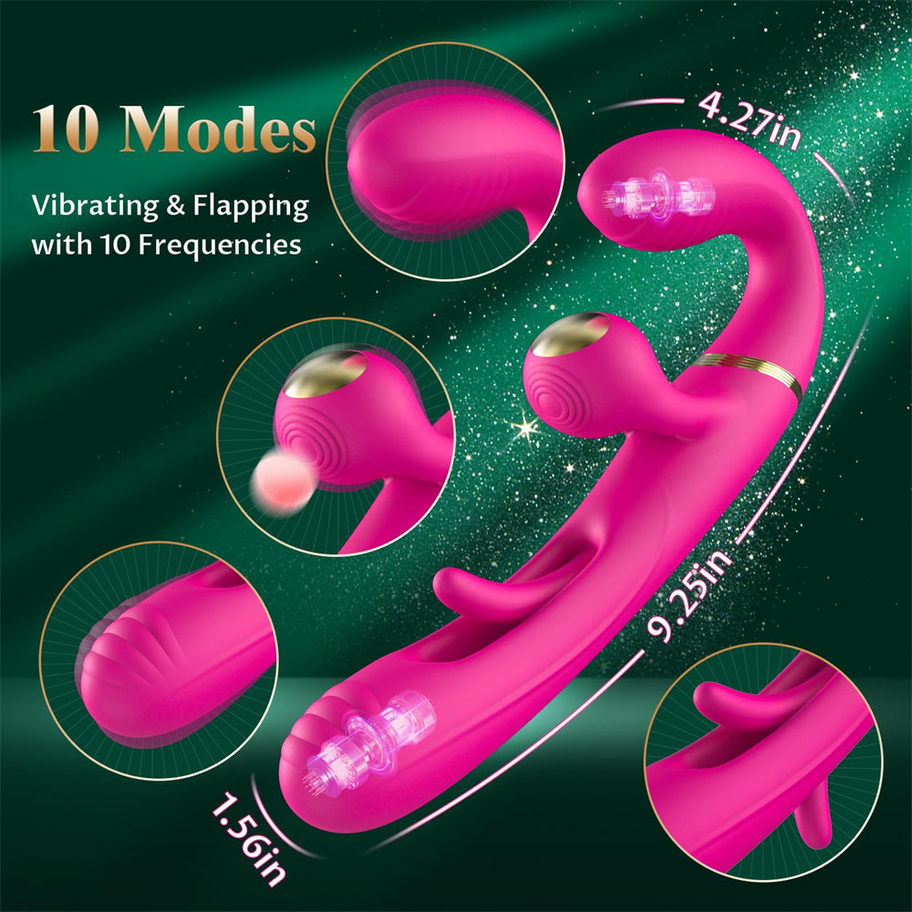 Vibrator Adult Sex Toys For Women Adult Toys G SpotVibrators With 9 Rubbing 10 Flapping & 10 Vibrating, Rabbit Dildo Clitoral Stimulator Rose Sex Toy For Women And Couple