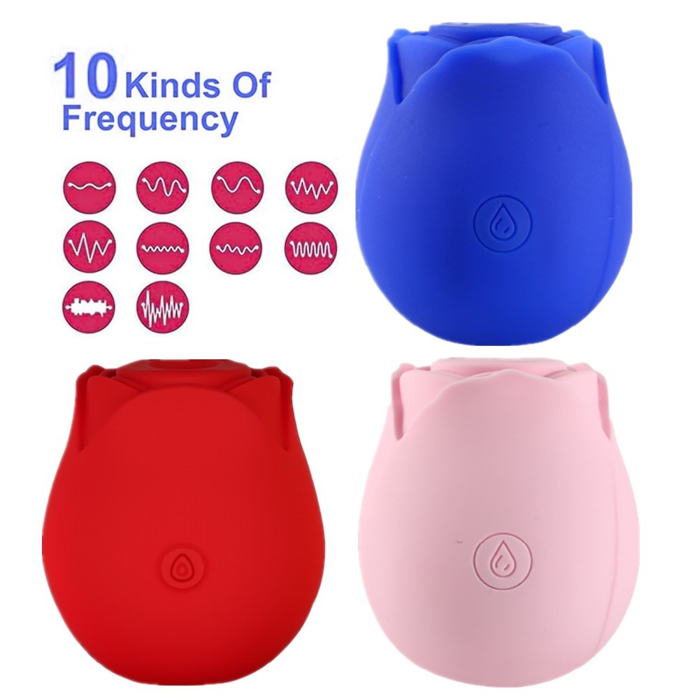 Rose Sucking Vibration Clit Sucker Dildo Women G-Spot Massager SexToy For Women USB Magnetic Charging