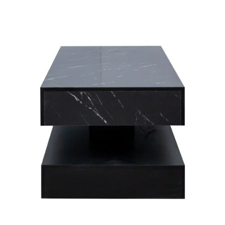 6.93IN High LED Coffee Table,Modern Coffee Table For Living Room,Living Room Tables,Large Living Room Furniture,LED Lights