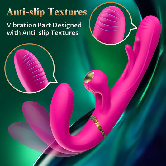 Vibrator Adult Sex Toys For Women Adult Toys G SpotVibrators With 9 Rubbing 10 Flapping & 10 Vibrating, Rabbit Dildo Clitoral Stimulator Rose Sex Toy For Women And Couple