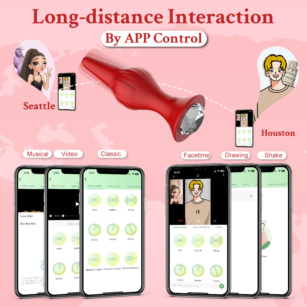 Butt Plug APP Control Vibrating Butt Plug Erotic Dildo Sexy Machine Male  Anus Adults Sexy Toys For Women Men