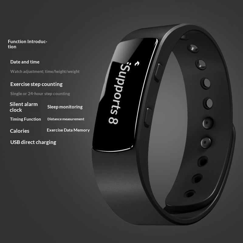 Pedometer Vibration Alarm Waterproof Smartwatch