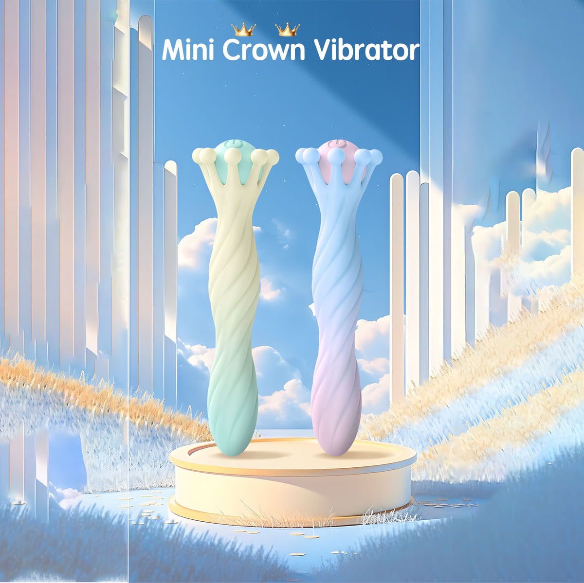 Female Mini Crown Vibrator Sex Toys - Adult Toys Clitoral Stimulator Realistic Dildo With 10 Powerful Vibrations, Soft Silicone Clit Vagina Tits Massager For Women Couples Pleasur